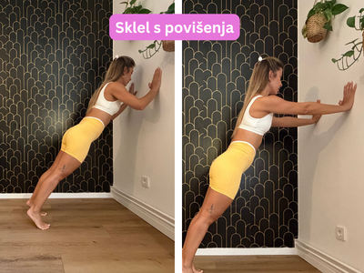 Sklek s povišenja uza zid – prilagođena varijanta skleka