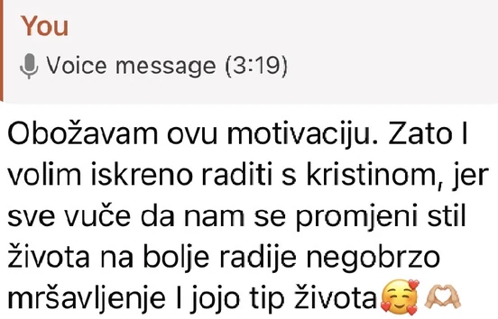 Glasovna poruka klijentice